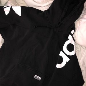 black and white adidas hoodie